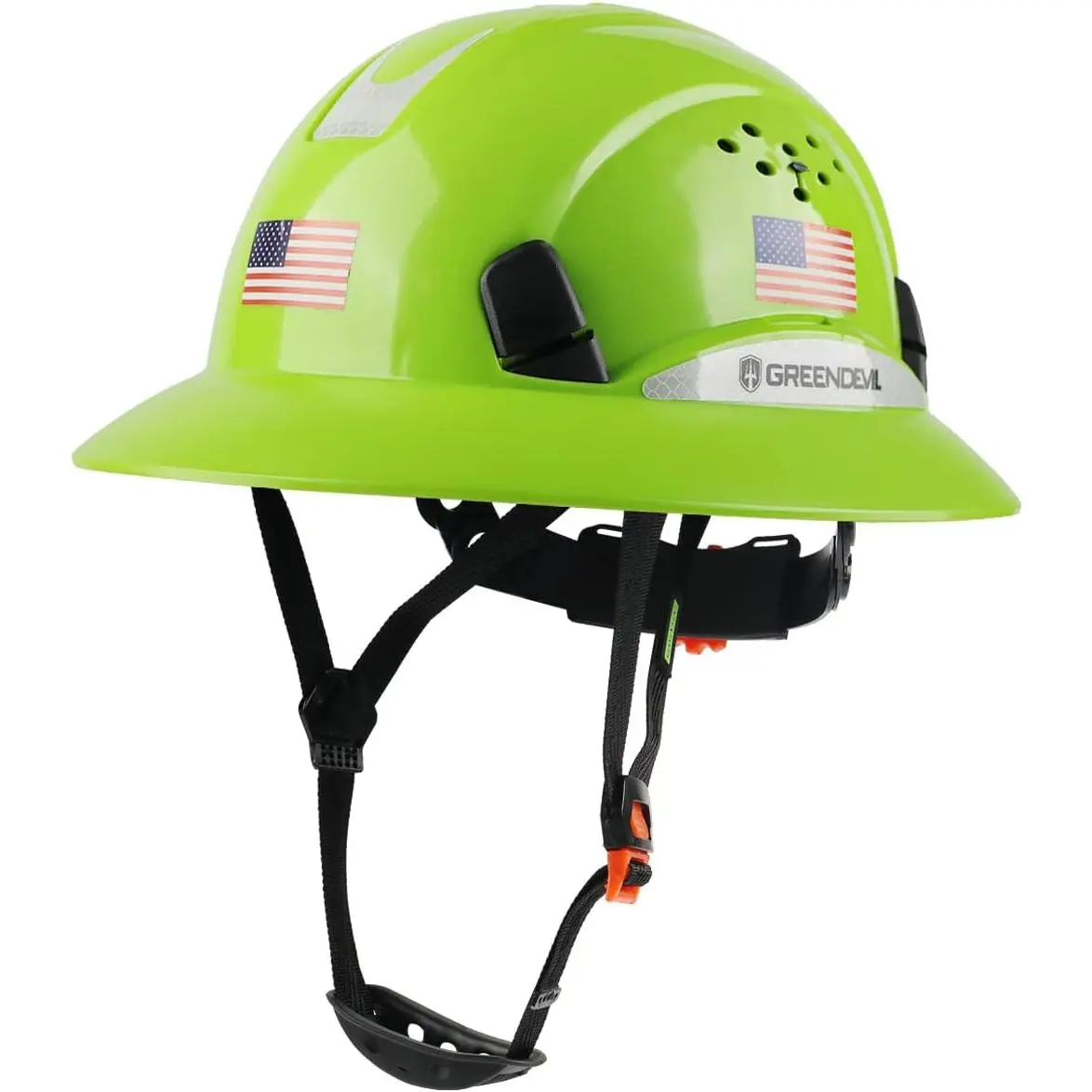 Full Brim Hard Hat Vented Construction Helmet OSHA Approved Cascos Construccion Work Hardhats with Cooling Towel for Men&Women 6 Point Adjustable Ratchet Suspension