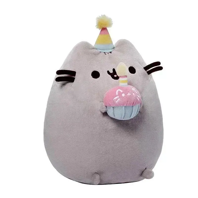 Pusheen Plush Toy - Kawaii Donut Unicorn Potato Chip Ice Cream Pizza Cake Cat Stuffed Animal - Soft Cuddly Gift, Cute Stuffed Animal Collectibles for Home Decoration, Party Bags & Gifts