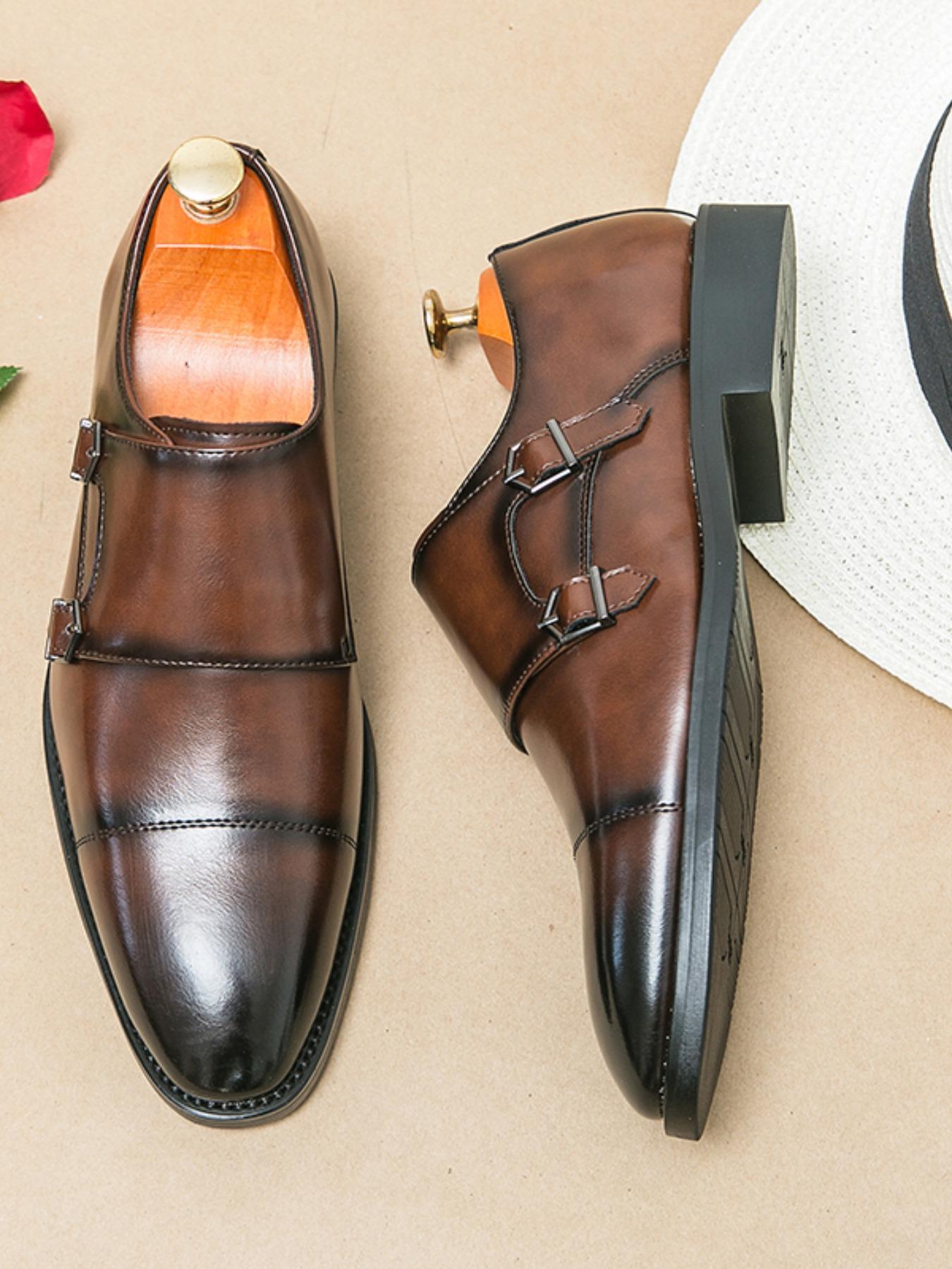 Men's Business Formal Dress Shoes, Fashionable Pointed Toe Shoes for Work Office, Male All-match Commuter Shoes for Daily Wear, Boy