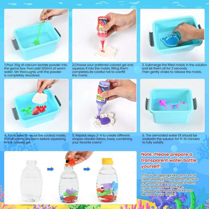 Kids Hydrogel Kit Summer Magic Set, Water Pet Slime Toy Making Kit, Creative Children Crafts, DIY Soft Foam Craft, Ages 6-8 Years Old