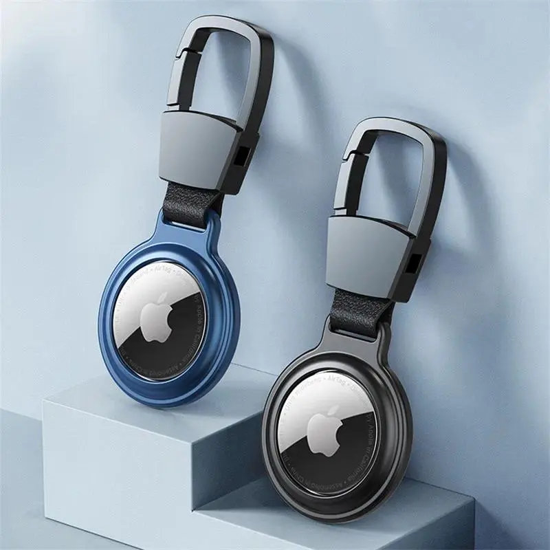 For Air Tags Keychain Protector Bumper Luxury Metal Magnetic Adsorption Cover For Apple Airtag Locator Protective Sleeve Case