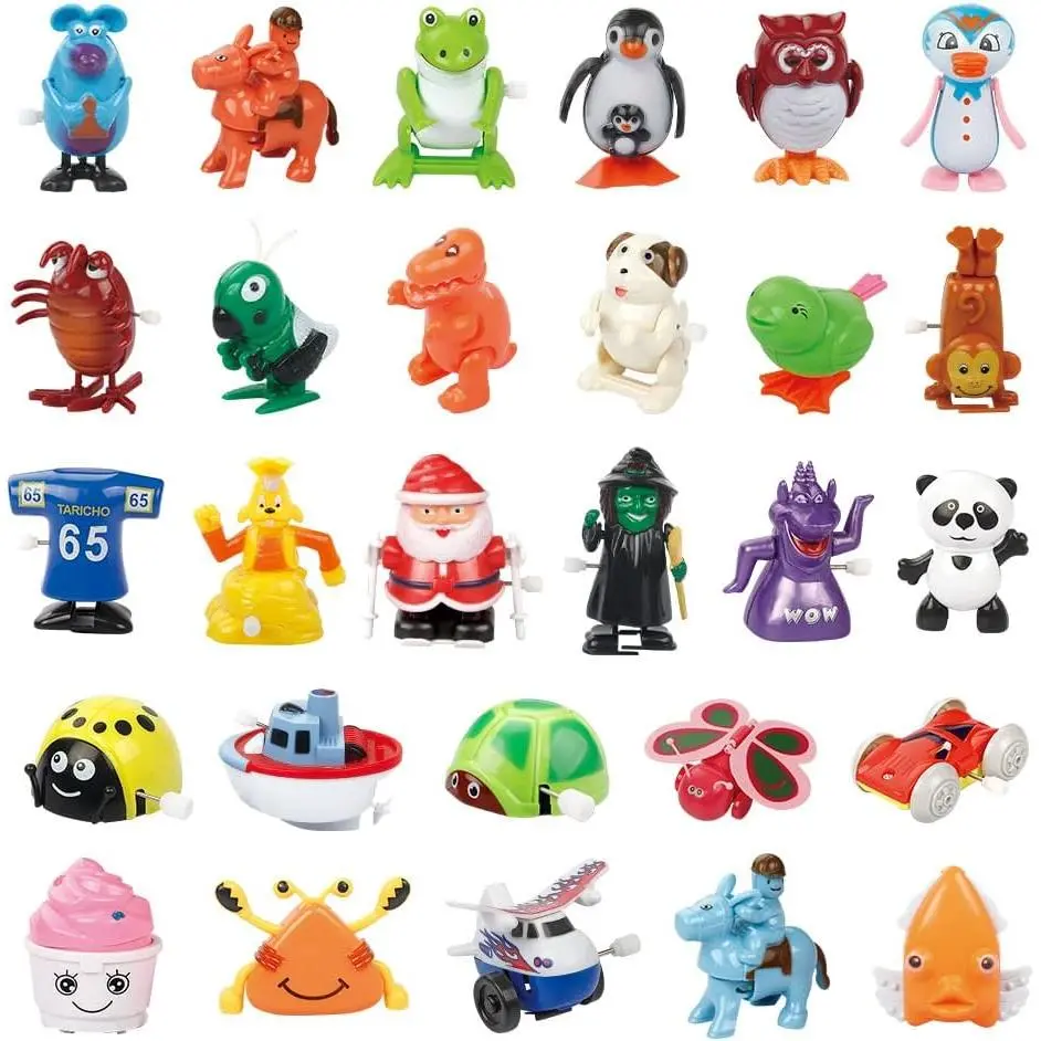 28 Pieces Assorted Wind-up Toys for Kids, Wind Up Animals Bulk Flipping Walking Jumping Swimming Clockwork Toys Stocking Stuffers for Kids, Xmas Giftsfidget toys