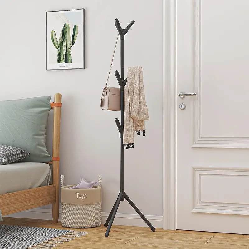Portable vertical Metal Coat Rack, large-capacity bedroom floor-to-ceiling hanger, simple wind storage rack behind the door, household storage tool, space finishing master, door hanger, Hanging Rack