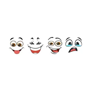 Four-Piece Cartoon Waste Classification Stickers, Self-Adhesive, Easy Install, Clear Instructions, Office, Mall, School, Community, Restaurant