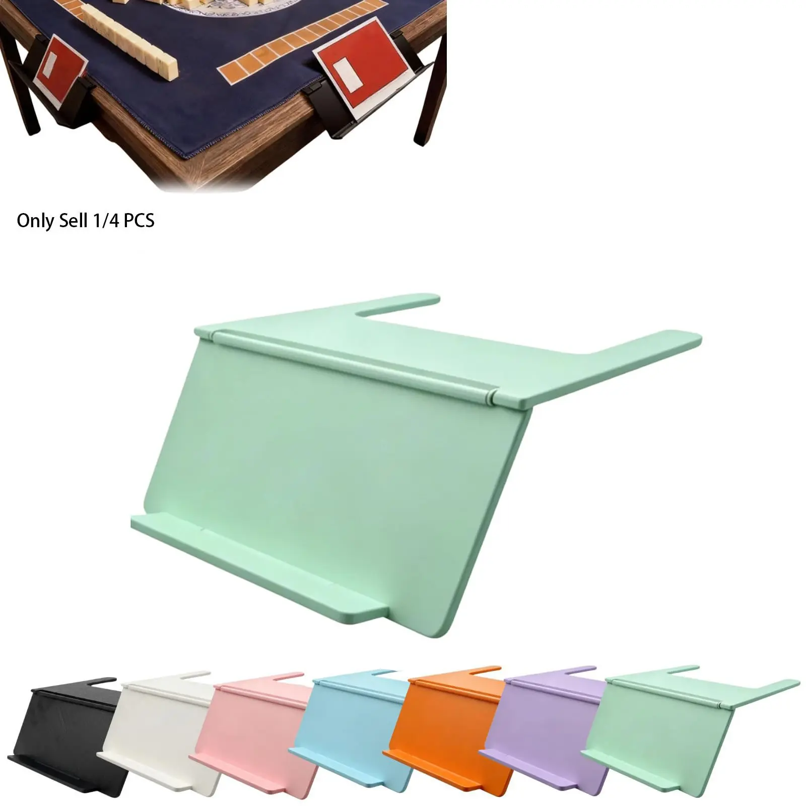 1/4 PCS Mahjong Card Holder, Mahjong Card Holder for Table, Mahjong Tabletop Accessories, Under Mat Slide-In Stand, Angled Viewing Rack, Space-Saving Table Organizer, Foldable Lightweight Portable Collapsible 3D Printed Design, For American Mahjong Games