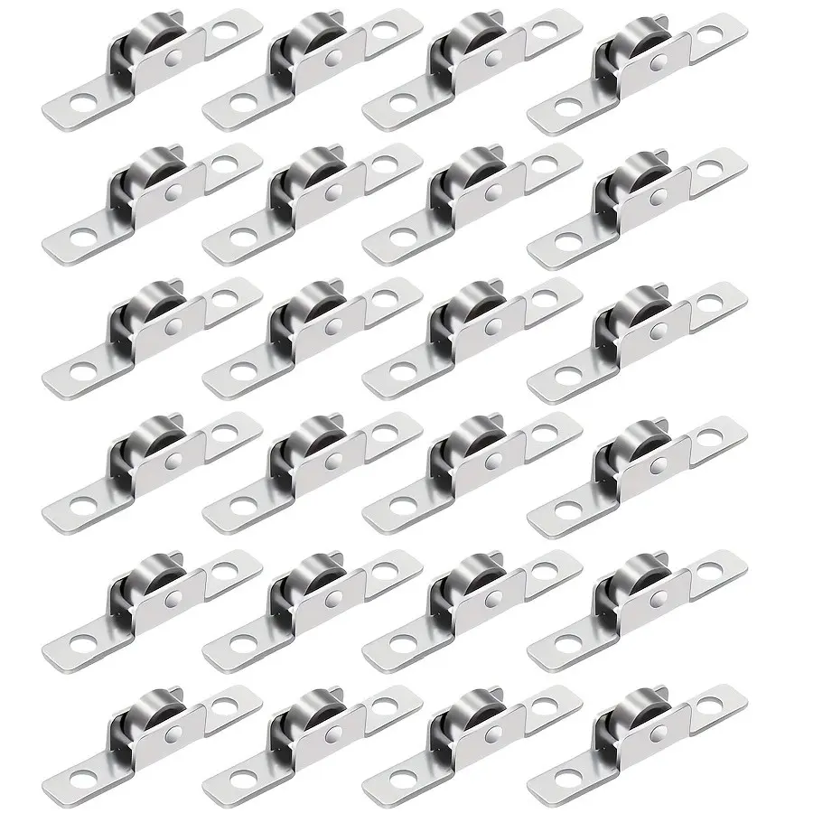 24-Piece Set Metal Sliding Window Wheels, Smooth Rolling Mechanism for Doors & Cabinets, Durable Hardware Accessories for Home Use