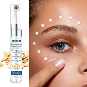 Astragalus Roll-On Eye Cream, Rich in Astragalus and Retinol, with Massage Head, Cooling Effect, Tightens Eyes, Deep Hydration, 15ML
