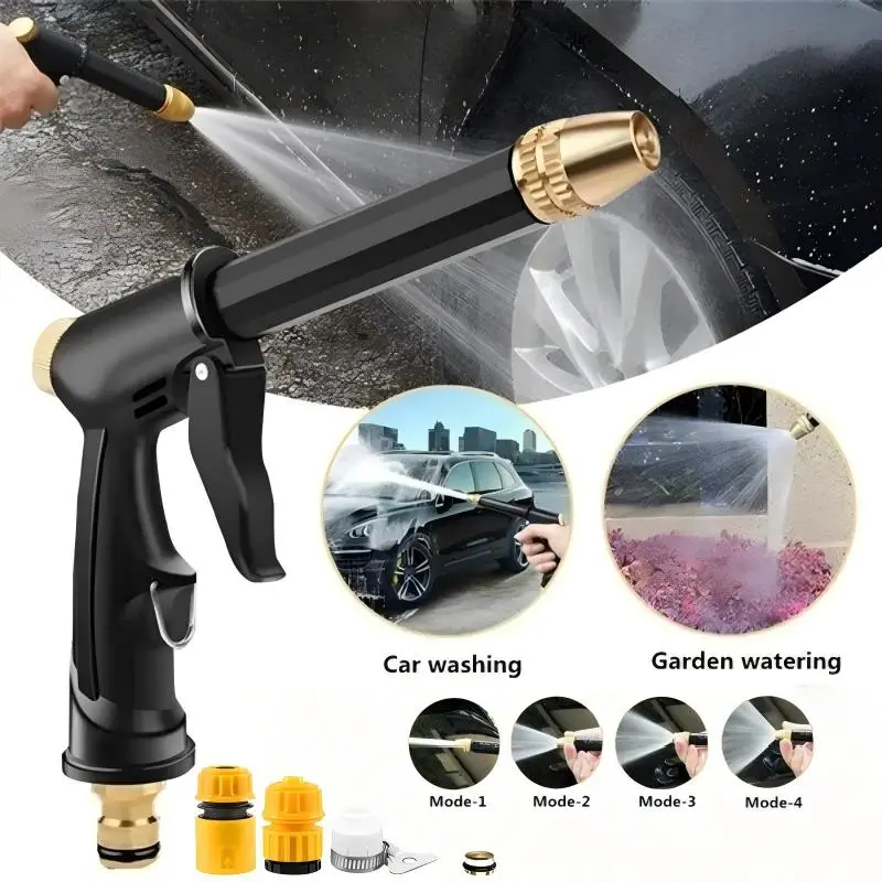 Home Car Wash Water Gun, Garden Hose Nozzle Spray Tool, Home Cleaning Tool, Abs Material, Efficient Washing Solution