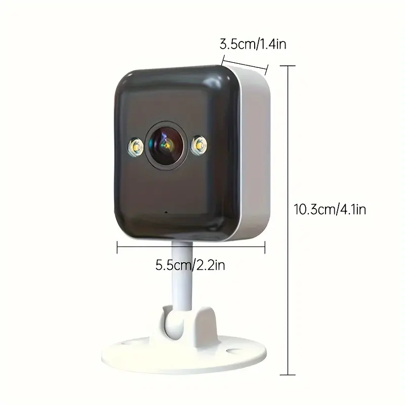 Smart Security Camera, 2.4Ghz Wifi, Full-Color Night Vision, Two-Way Audio, Motion Detection, 1080P Indoor/Outdoor Monitoring, Wall-Mountable, USB Powered, Tf/Cloud Storage, Ideal for Home, Pets, Holiday Gift