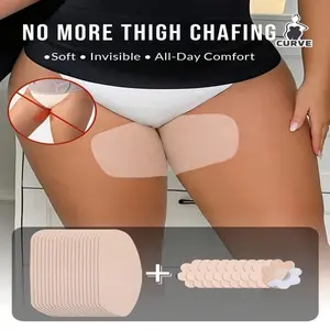 20PCS 10pcs non-woven thigh friction pads+10pcs chest patches, anti scratch thigh protection pads, soft and breathable scratch free strips, sweat proof and invisible, suitable for both men and women, skin friendly and easy to stick,