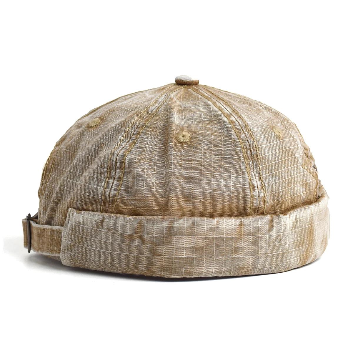 Four Seasons Cotton Solid Docker Cap Brimless Hat Beanie Hats Landlord Sailor Cap Men and Women