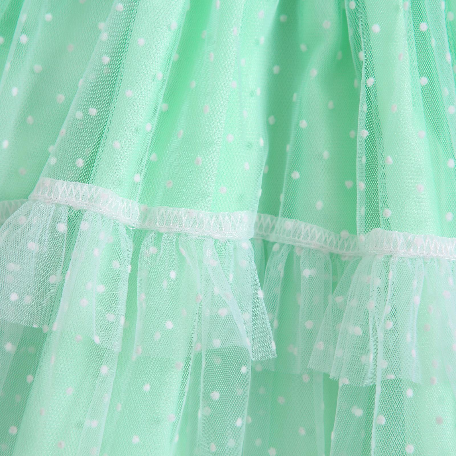 Toddler Baby Girl Princess Boho Dress Sleeveless Spaghetti Strap Swiss Dots Ruffle Tulle Dress Little Girls Summer Outfit