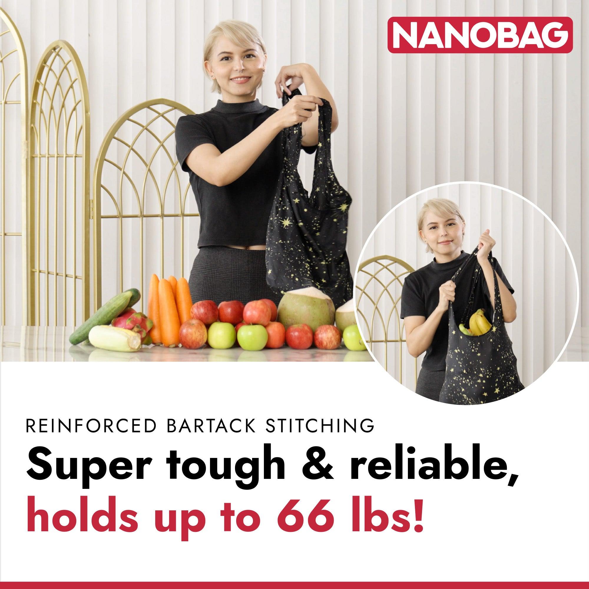 Nanobag Daypack - Ultralight Foldable Backpack for Traveling and Compact Mini Hiking Pack for Men & Women, Reusable Collapsible