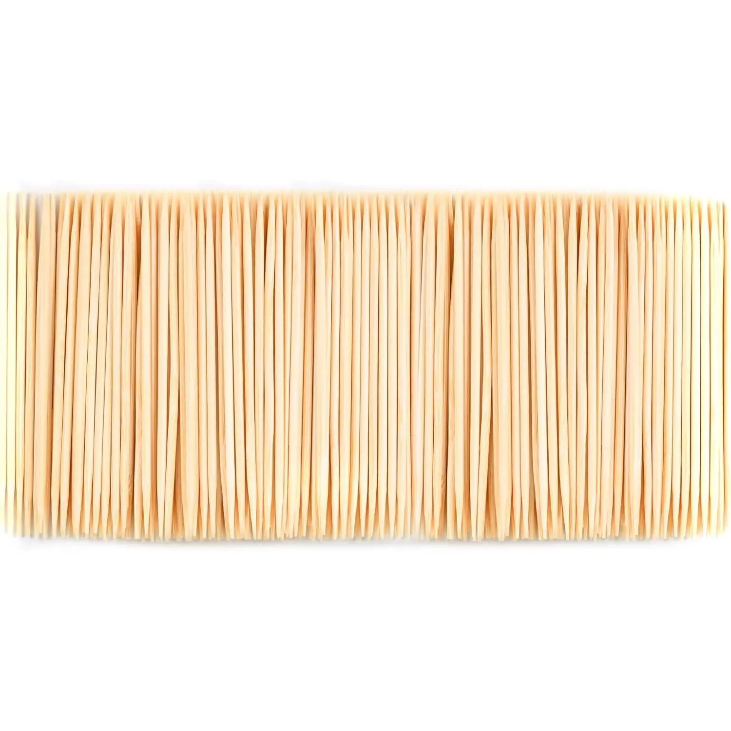 1000 Count Bamboo Toothpicks Barbecue, Fruits And Teeth Cleaning - Round Double-Pointed Wooden Toothpicks, For Appetizers,Olives