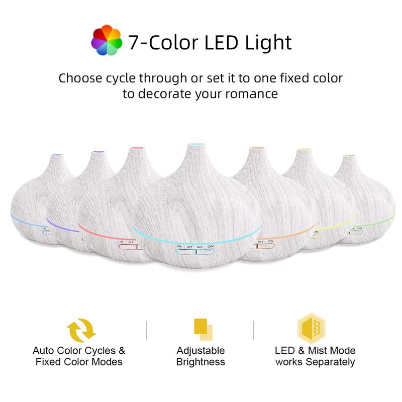 7 in 1 Smart Home Device  550ml Wood Texture Diffuser  Air Purifier  Humidifier  Night Light  Remote Control  Timer  6 Oils  Ultrasonic Safety air  purifier essential oil aroma diffuser d is ff user aroma diffuser humidifier aromatherapy oil