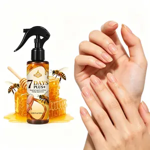 SUMIFANG 7 Days Plus+ Intensive Nail Care Spray 120ml, enriched with bee venom and Vitamin E, offers a triple-action formula of nourishing, protecting, and strengthening. Deeply moisturizes cuticles, enhancing natural shine. Suitable for hands and feet, a