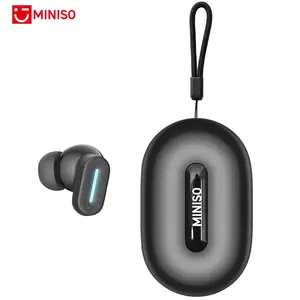MINISO MS132 True Wireless Noise Cancelling Earbuds, BT 6.0 Mini In Ear Wireless Earphone with Detachable Lanyard, Low Latency Gaming Bluetooth Headphones for Clear Calls