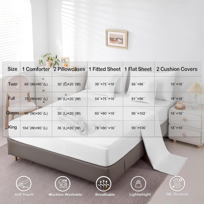 7 Pcs Rustic Cow Comforter Set,Western Texas Star Bed in a Bag with Flat Fitted Sheet for Cowboy Cowgirl,Cowhide Cow Print Bedding Set