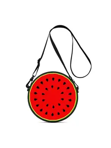 2D Watermelon Print Lightweight Women's Crossbody Bag, a perfect gift for female friends. It can be worn crossbody, single shoulder, double shoulder or carried by hand. Ideal for commuting, outdoor activities, travel, casual outings and school.