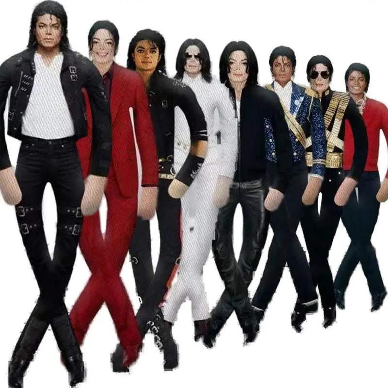 New Movie Michael Jackson Cosplay Prop Doll Plush Stuffed Figure Dolls Room Decoration Abstract Joint Mobility Props Gift