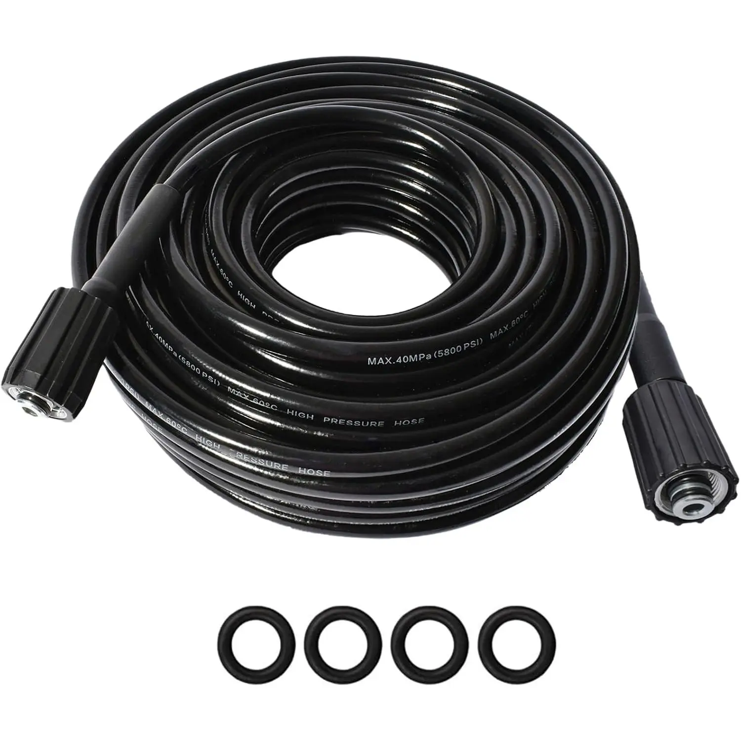 25FT High  Washer Extension Hose 1/4" inch M22-14mm/15mm Fittings Kink Resistant Power Washer  Hose For  Brand 5800PSI