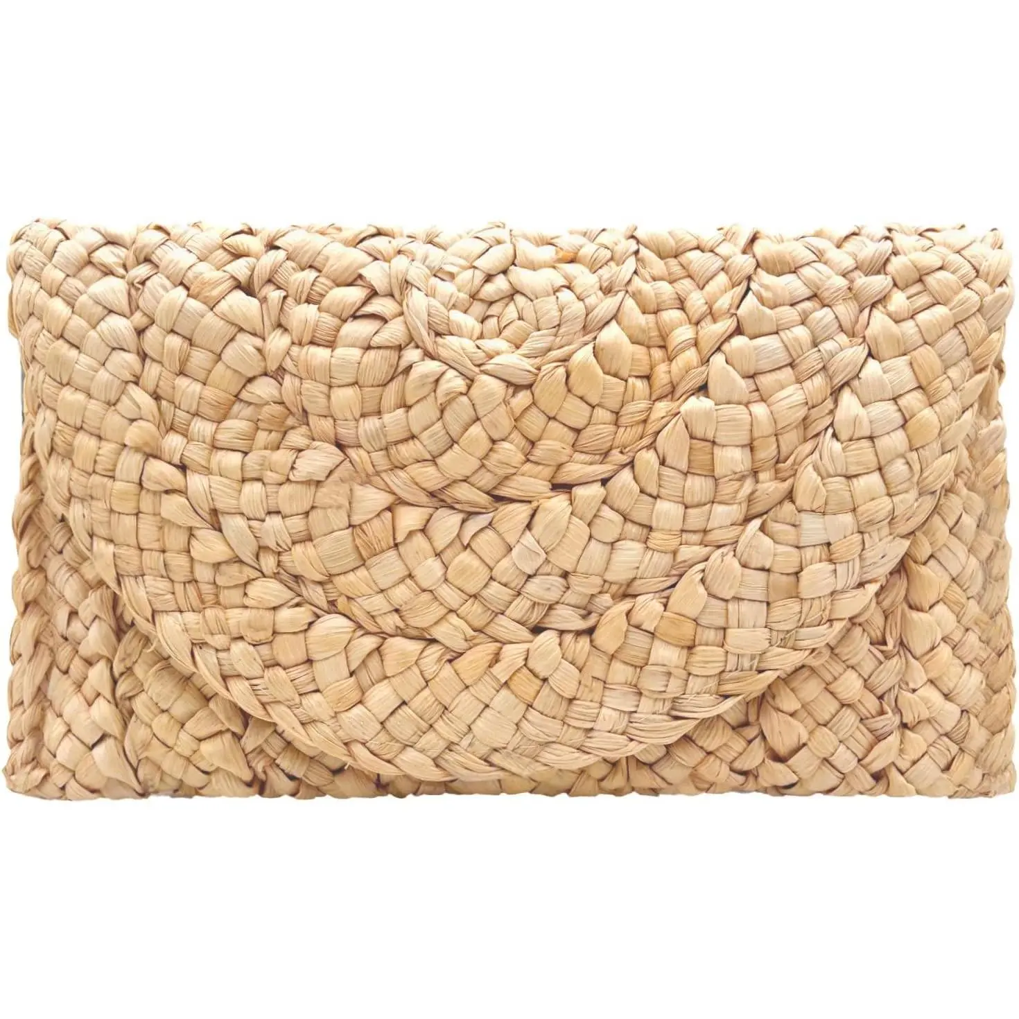 Straw Clutch Purses for Women Woven Straw Beach Handbag Envelope Rattan Clutch for Summer