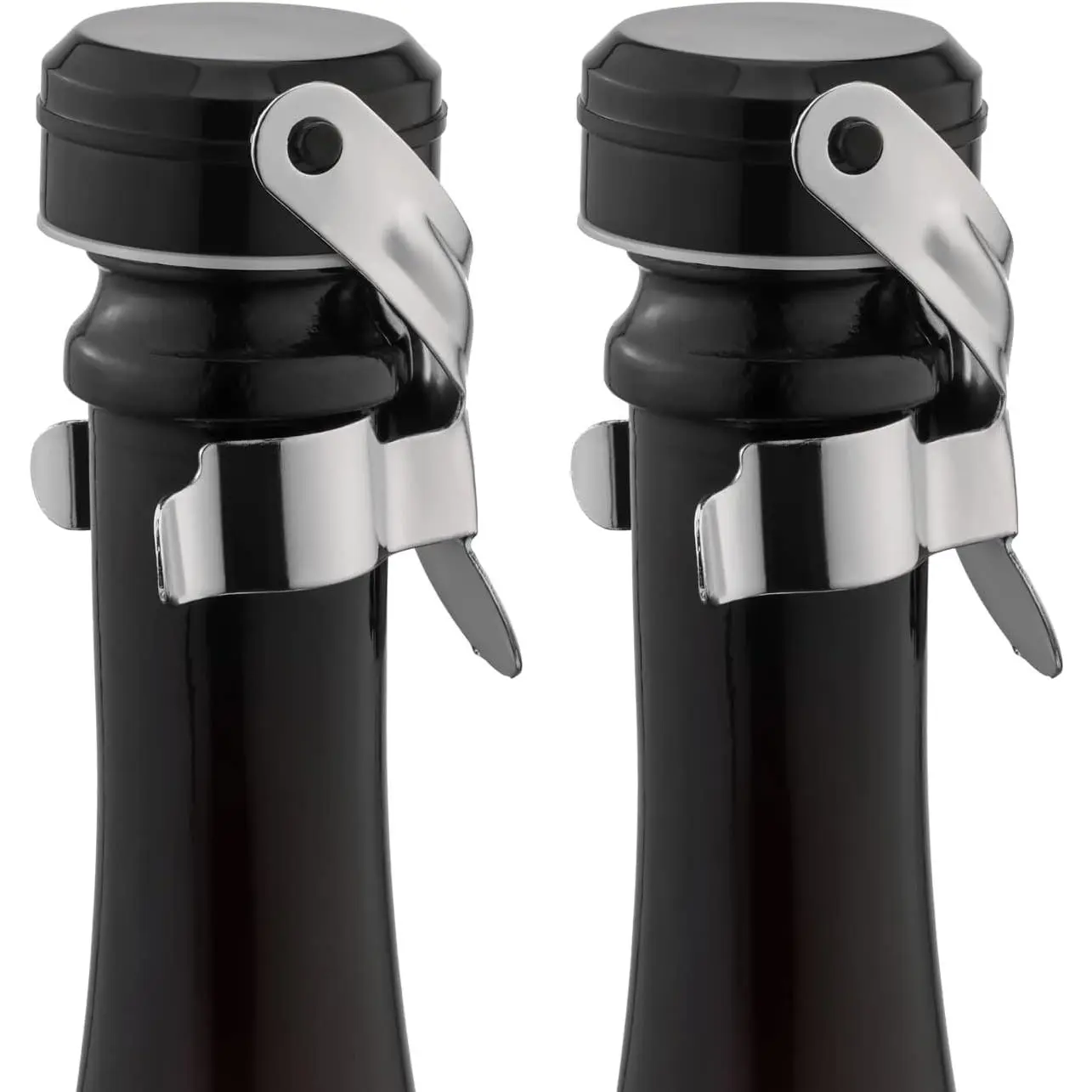 Champagne& Bottle Stoppers Stainless Steel with  Grade , Leak Proof Keep   Saver, Cork Suitable for , Champagne, Cava, Prosecco and Sparkling (2 Pack )
