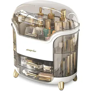 Portable Light Luxury Series Multi-Function Make Up Case   Storage,  Care Products  Organizer Lipstick Box - White
