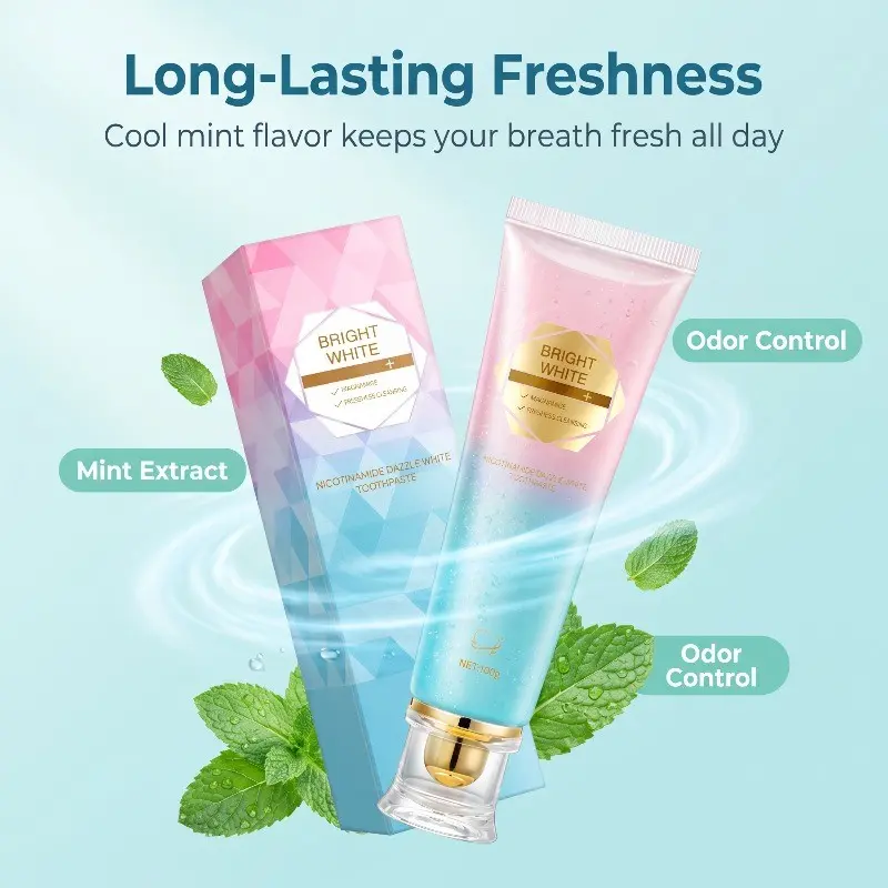 2pcs/3pcs Croent Niacinamide Whitening Toothpaste, Fresh Mint Flavor, Long-Lasting Breath Freshness, Deep Oral Cleaning, Gentle Dental Care