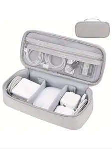 Digital Accessories Storage Bag, Universal Travel Cable Organizer, Multifunctional Portable Power Bank Case, Perfect Gift for Dad or Boyfriend