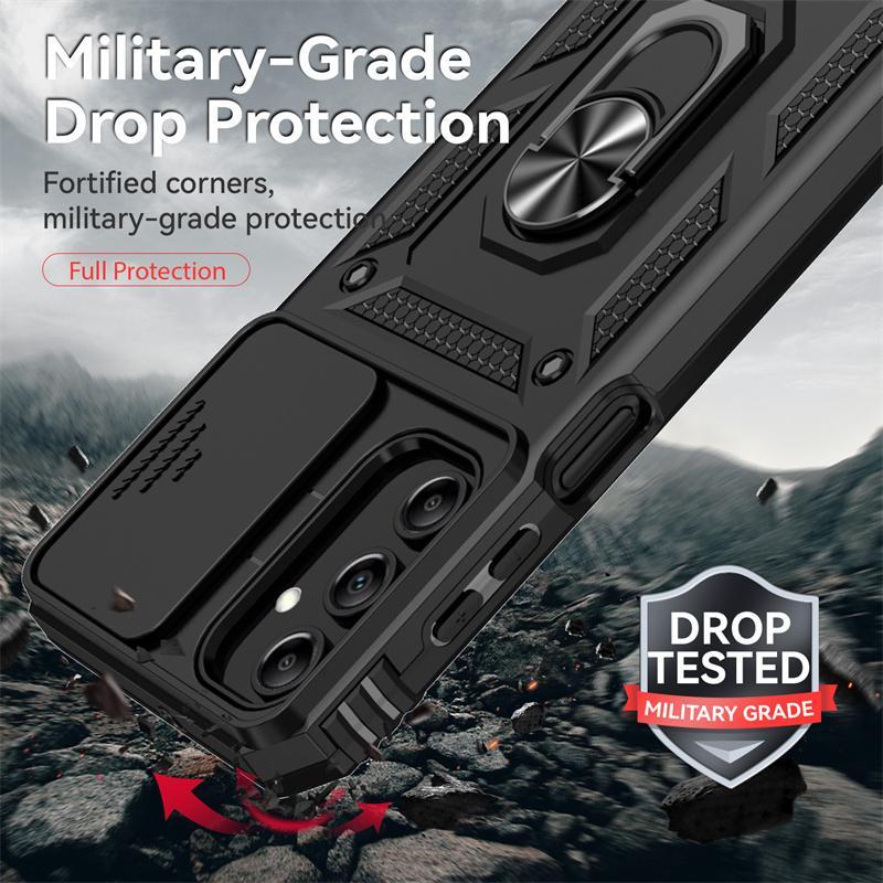 Sliding Camera Lens Protective Cover, Heavy Duty Armor Shockproof Coque Designed for Samsung Galaxy A13 A23 A33 A53 A73 A22 A32 A52 A72 5G