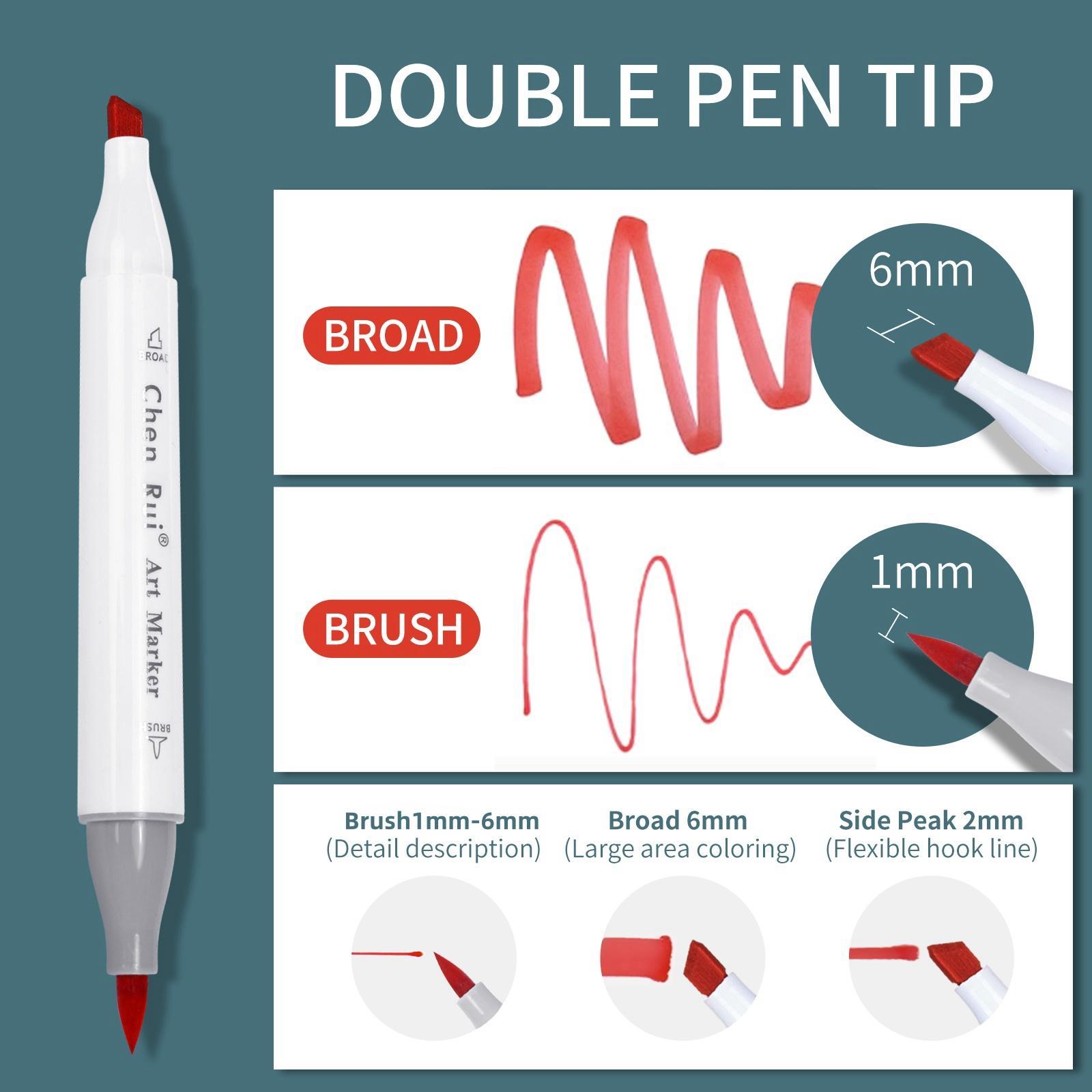 Dual Tip Marker Pen Set, 80/120 Colors Alcohol Based Brush Markers, Drawing Markers, Art Marker Set for Artists Adults Coloring Sketch Illustration Card Making