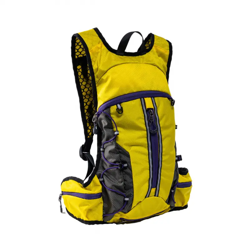 Foldable Cycling Hydration Vest Pack (25cm Width) - Ripstop Water-Resistant, Honeycomb Breathable, Anti-Bounce, Reflective for Runners, Gym Training, Mountain Biking, Trail Running With Helmet Hanger b49064, 280G, 44Cm Height, Built-In Hidden Foldable Sto