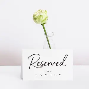 20 PCS Reserved Signs Tented Table Place Cards for Wedding Reception Engagement Party Rehearsal Dinner Anniversary or Any Events (6” x 4”)