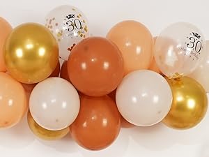 50th Birthday Decorations for Women Men,50th Birthday Balloons Brown Gold Sand White Number 50 Balloons Happy Birthday Banner with Cake Toppers for 50th Party Decorations