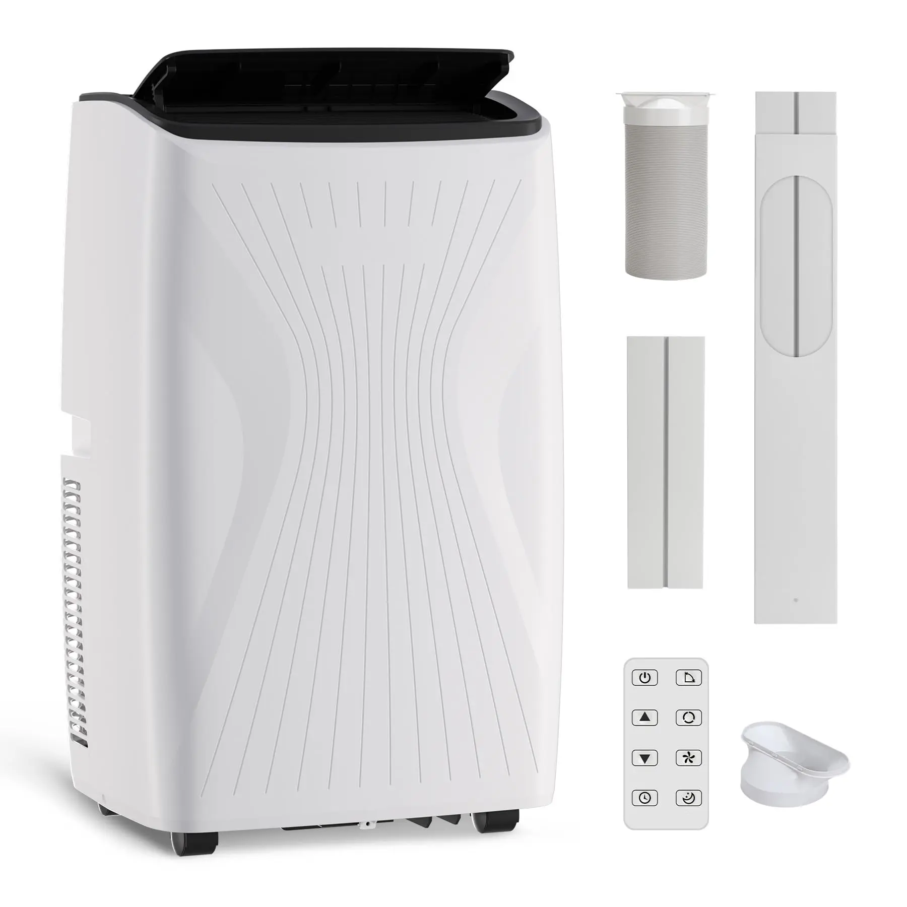 Garvee Compact Portable Air Conditioner - 12000 BTU 5-in-1 Mobile AC Unit with Cooling/Fan, Dehumidifier, Auto, Sleep Modes, Remote Control - Cools Up to 550 sq. ft - for Bedroom, Home Office