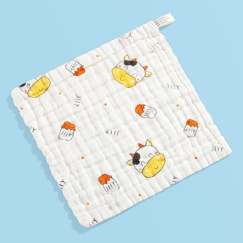 5Pcs Soft Absorbent Baby Towels 9.84x9.84 Inch, Cute Cartoon Multi-Purpose Newborn Washcloths Bibs Bath Towels, Lightweight Quick-Drying Portable, Ideal Halloween Gift
