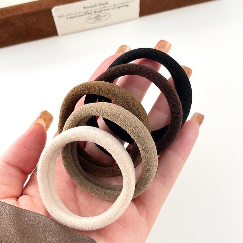 10-Piece Seamless Thickened Elastic Hair Ties, Cotton Crease-Free Bands for All Hair Types, Women's Hair Accessories Ideal Gift