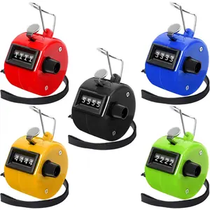 Handheld Mechanical Counter Clicker, 5 count 4-Digital Number Tally Click Counter for School Event Golf Sports Office Stadium