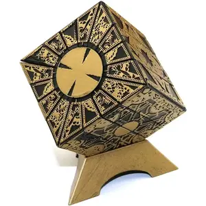 2026 Viral TikTok Detachable Hellraiser Puzzle Box| Functional Lament Configuration, Deformation Lock Puzzle Box with Display Base, Horror Movie Merch Prop, Halloween Christmas Birthday Gift for Horror Fans