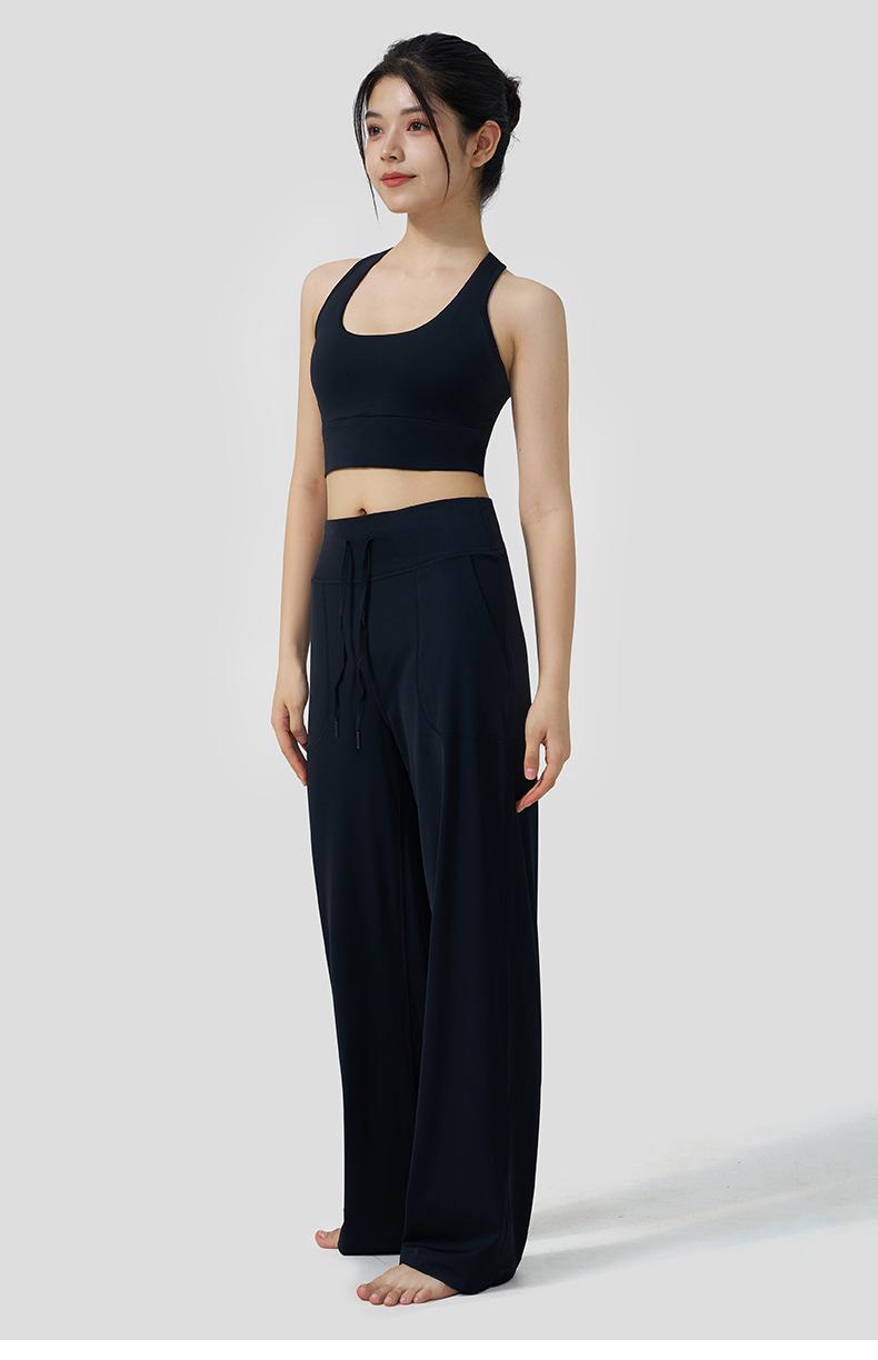 Yoga Vest With Fixed Cups, Racerback Straps, Padded Sports Bra, Shockproof Fitness Bra, Yoga Wear