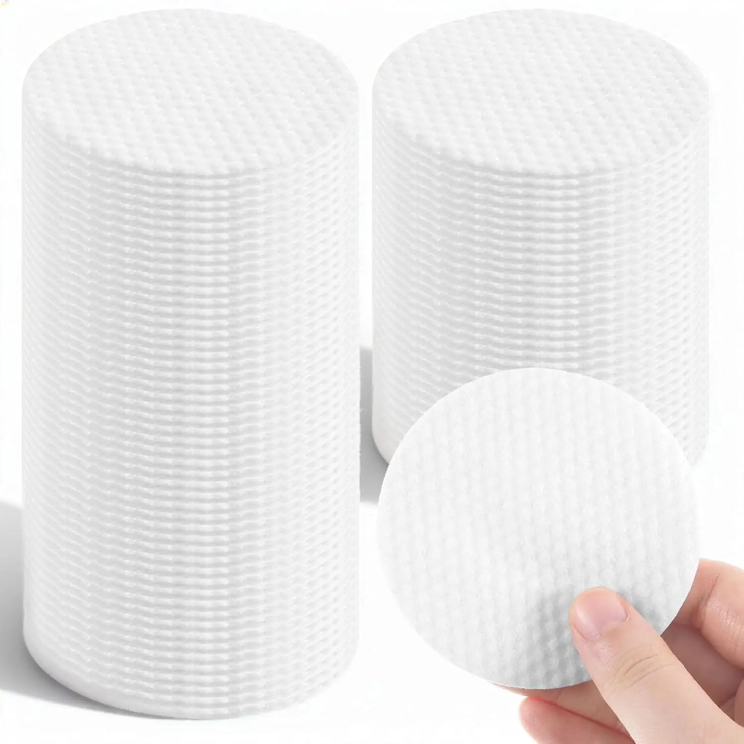 150 Pcs Extra Large Cotton Rounds for face, 3.14" Round Lint-Free Soft Cotton Pads for Makeup Removal, Nail Polish, Cleansing Face and Toner Application Use Wet or Dry
