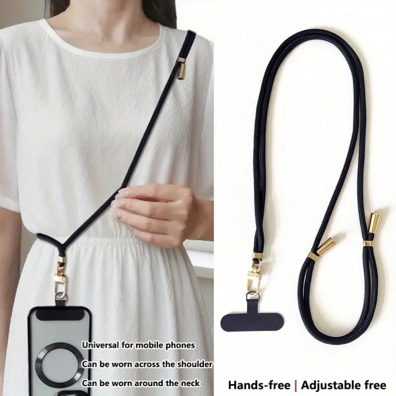 Adjustable Hiking Phone Lanyard, Long Strap Neck and Shoulder Strap, Unisex Multi-Functional Durable Crossbody Phone Chain, Cell Phone Accessories for Outdoor Sports