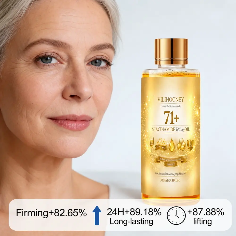 Firming and Lifting Oil with Retinol, Reduces Wrinkles and Fine Lines, Smooths and Firms Skin, Ideal for Under-Eyes, Neck, Forehead, Smile Lines, Lips