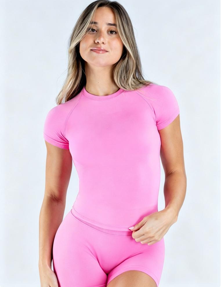 Wanzai Daxi Apparel Co., Ltd. Basic Seamless Workout Top For Women | Short Sleeve Yoga Shirt | Slimming Athletic Crop Top (Multi-Color) Wanzai Daxi Apparel Co., Ltd. Basic Seamless Workout Top For Women | Short Sleeve Yoga Shirt | Slimming Athletic Crop Top (Multi-Color)