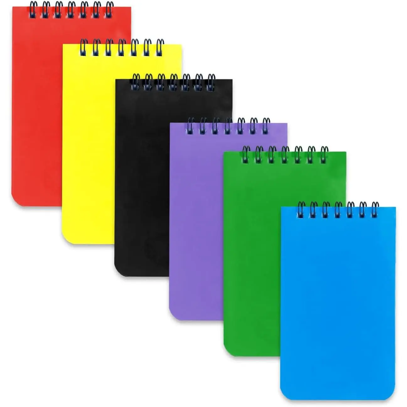 6 Pack Pocket Notebook Small 3x5 Spiral Notepads With Lined Pages, Small Top Spiral Notebook Little Mini Memo Steno Note Pads for Outdoor  Office College School