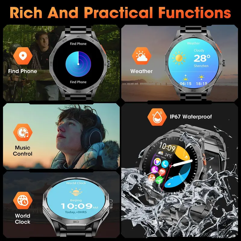 Multifunctional Smartwatch, Fashion Digital Sports Watch for Women and Men, Smart Watch for Android, Waterproof Fitness Smartwatches #GLOBAL PICKS
