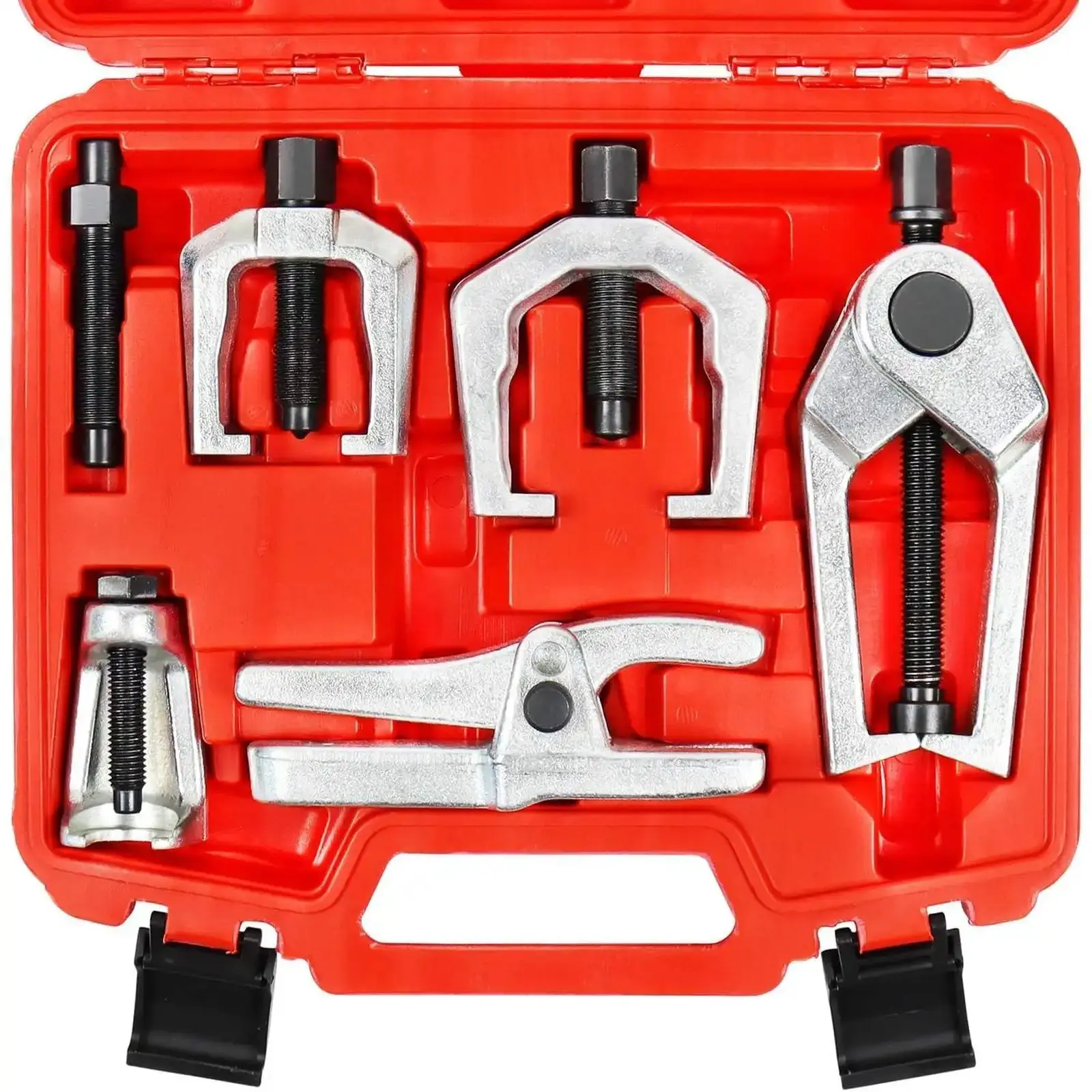 5-Piece Multi-Size Front End Steering Repair Tool Set - Ball Joint Splitter, Tie Rod End Puller, Pitman Arm Joint Removal Tool for Cars, SUVs, Light Trucks