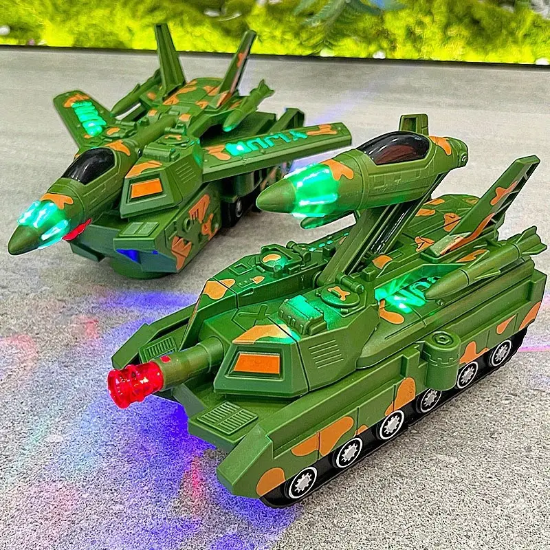 Unisex Smart Obstacle-Avoid Tank Electric Toy - Educational Science & Tech Toy for 3-4 Years Kids, Smart Auto Dodging, Auto Deformation, Flashing Lights, Cheerful Music Adds Fun, Sturdy for Drops, Holiday/Birthday Gift