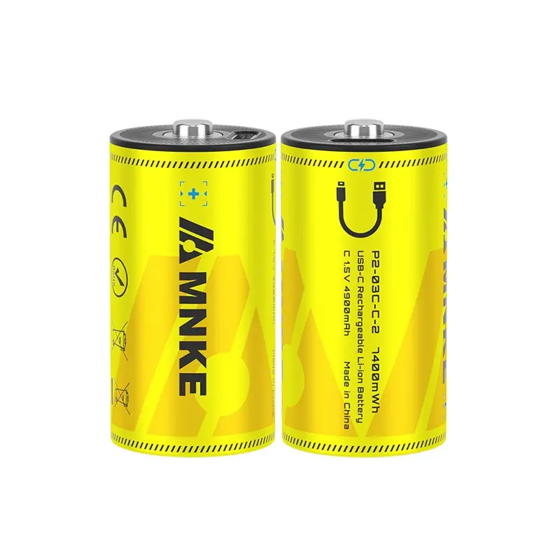Type-C Direct Charge Battery Lr14 Size 7400mah, High Capacity for Flashlights, Headlamps, Radios, Toys, Emergency Lights,#CBattery #LR14Battery #1.5VBattery #TypeCBattery #RechargeableBattery,#FlashlightBattery #RadioBattery #GasStove #CampingGear #Outdoo